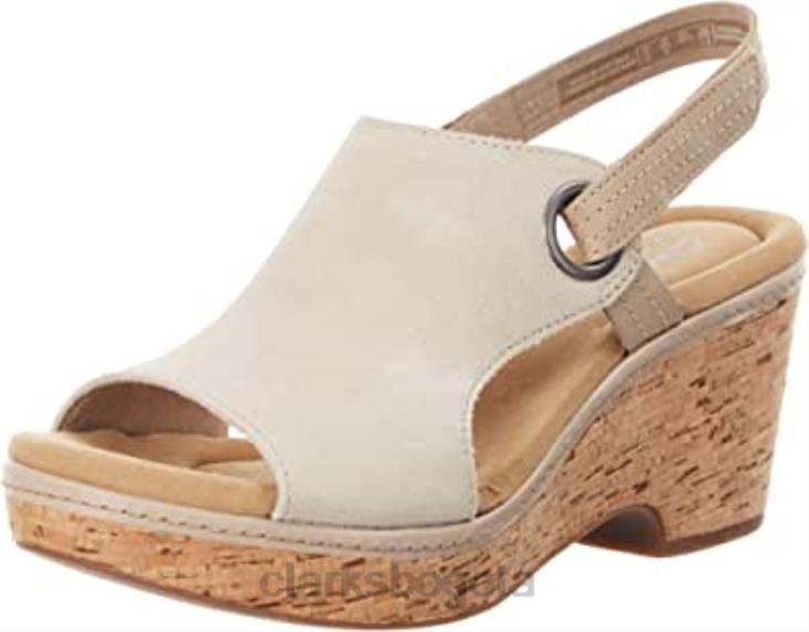 Clarks 0DX8L2554 Clarks giselle sea sandalia mujer ante arena mujer gamuza arena
