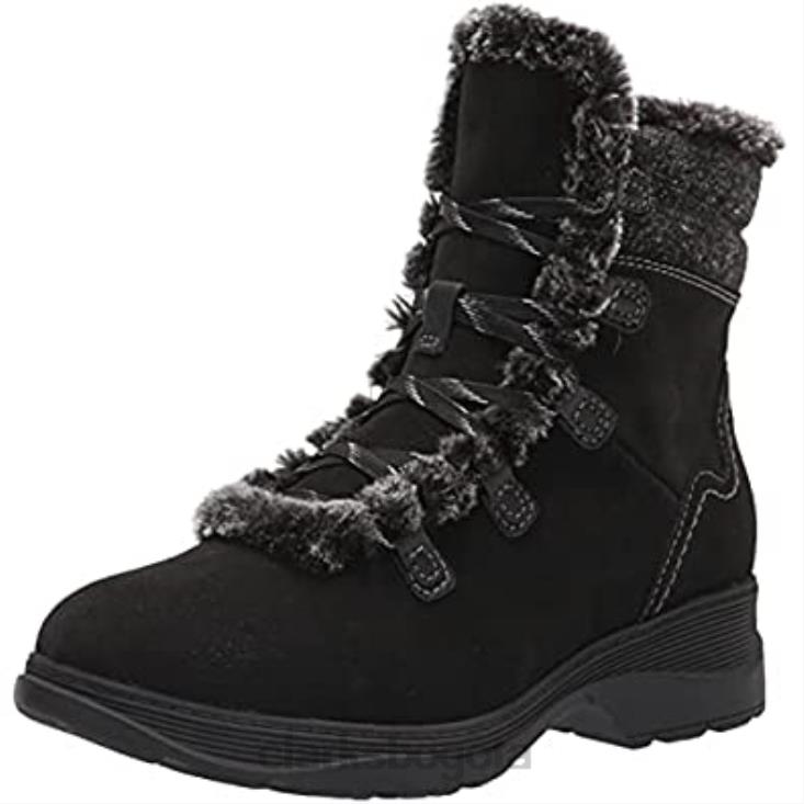 Clarks 0DX8L2556 Clarks - Botas de moda impermeables con forro cálido y cremallera Aveleigh para mujer de ante encerado negro mujer ante encerado negro