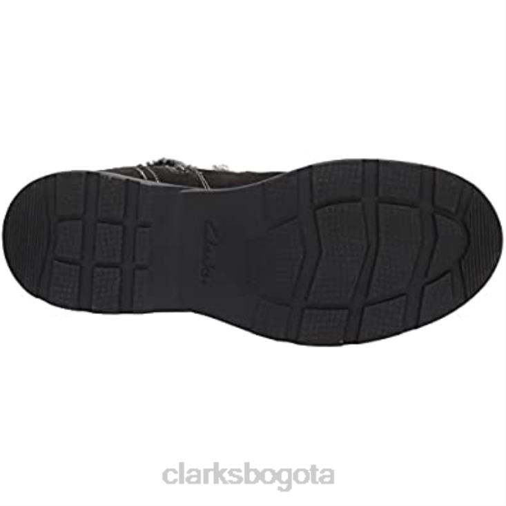 Clarks 0DX8L2556 Clarks - Botas de moda impermeables con forro cálido y cremallera Aveleigh para mujer de ante encerado negro mujer ante encerado negro