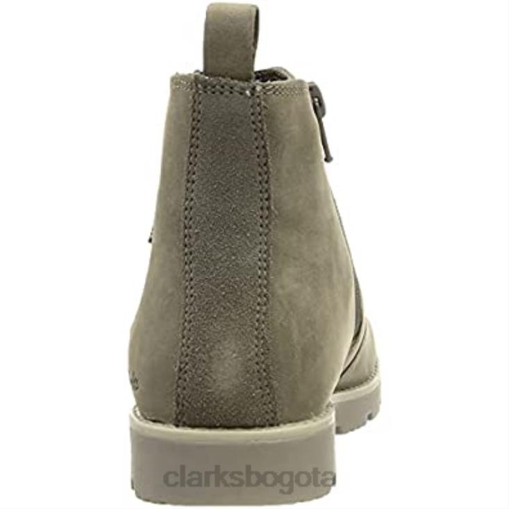 Clarks 0DX8L2564 bota chelsea heathsea gtxk lea gris oscuro para hombre clarks hombres hoja gris oscuro