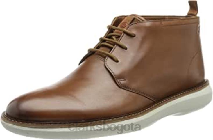 Clarks 0DX8L2565 botines brantmid hombre clarks dark tan lea hombres lea bronceado oscuro