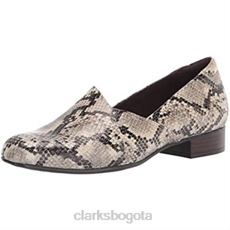 Clarks 0DX8L2566 mocasín mujer juliet palm topo sintético serpiente clarks mujer serpiente sintética color topo