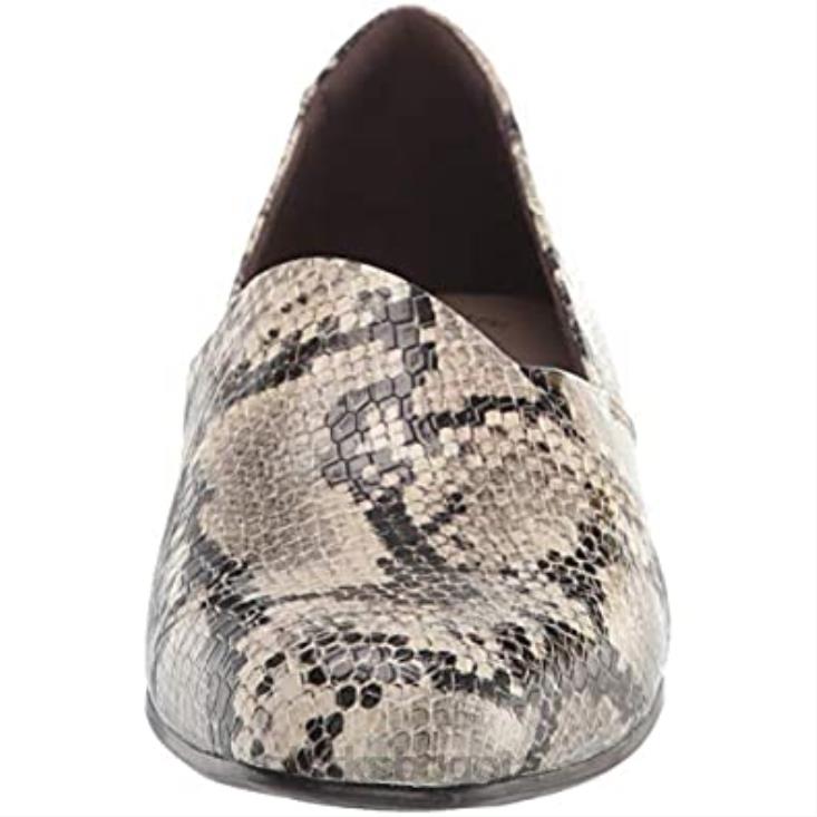 Clarks 0DX8L2566 mocasín mujer juliet palm topo sintético serpiente clarks mujer serpiente sintética color topo