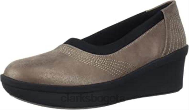 Clarks 0DX8L2573 paso de mujer plataforma rose sky clarks peltre textil mujer textil de peltre