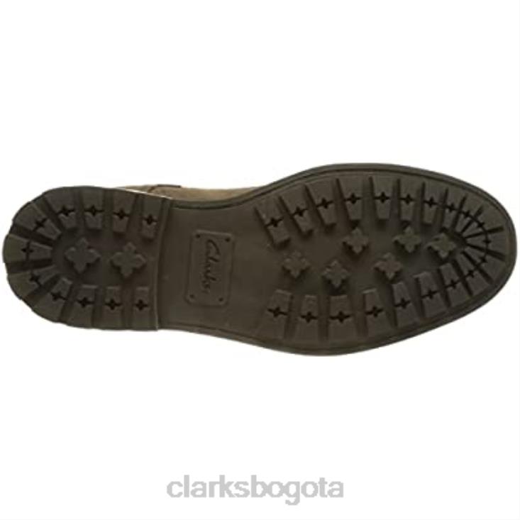 Clarks 0DX8L2578 Botín clarks bowzer cap de ante oliva para hombre hombres ante oliva