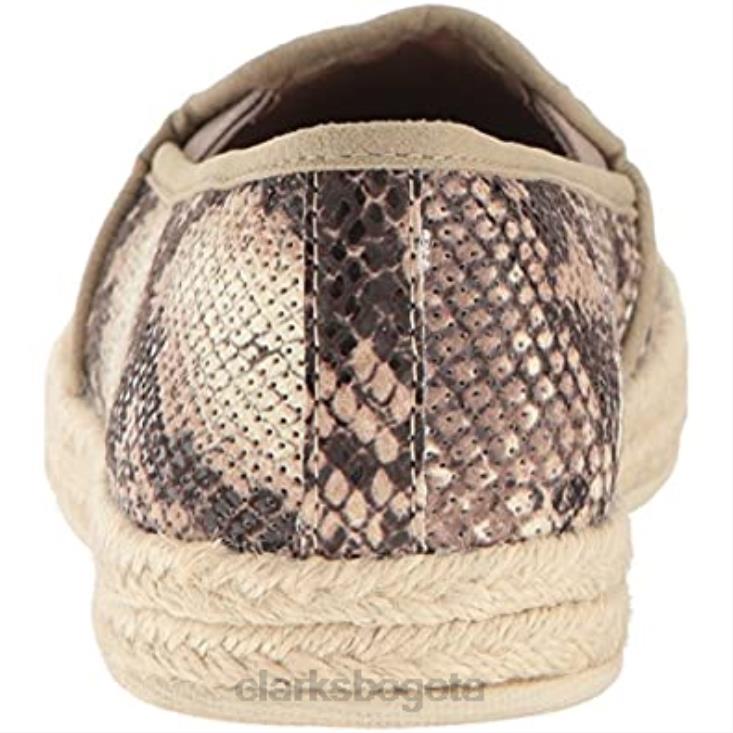 Clarks 0DX8L2583 mocasín sin cordones azella theoni mujer clarks beige sintético estampado serpiente mujer estampado de serpiente sintética beige