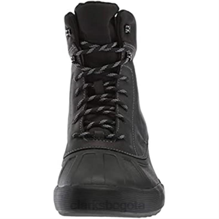 Clarks 0DX8L2584 Botín clarks bowman para hombre de cuero negro cuero negro hombres cuero negro