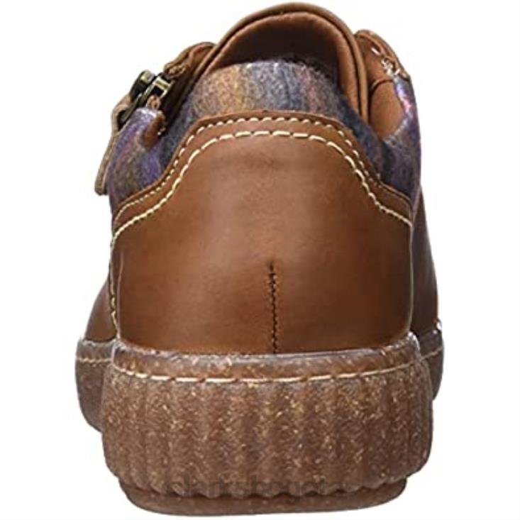 Clarks 0DX8L2585 Zapatilla clarks caroline cove lea color tostado oscuro para mujer mujer