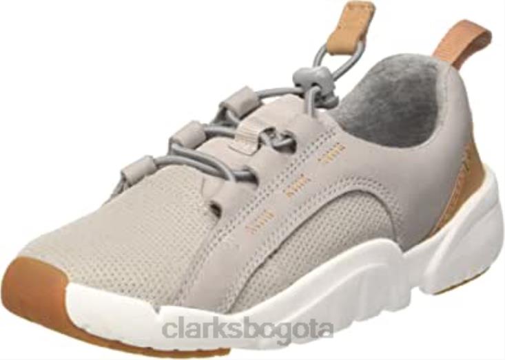 Clarks 0DX8L2594 Zapatillas clarks tri weave para niño gris cuero gris cuero gris niños gris cuero gris cuero gris