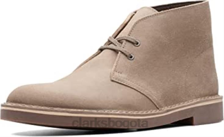 Clarks 0DX8L2601 Botas chukka bushacre 2 de ante desgastado color topo de Clarks para hombre hombres gamuza desgastada color topo