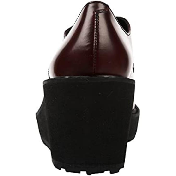 Clarks 0DX8L2609 Zapatos brogue de mujer clarks rojo burdeos juego ovalado de cuero mujer cuero rojo burdeos