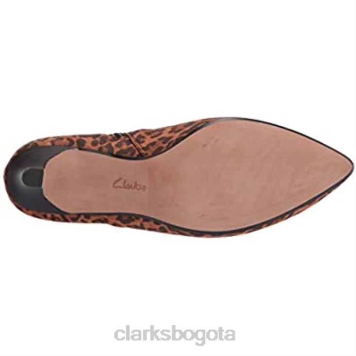 Clarks 0DX8L2620 Botines illeana petal de ante de leopardo color tostado oscuro para mujer clarks mujer