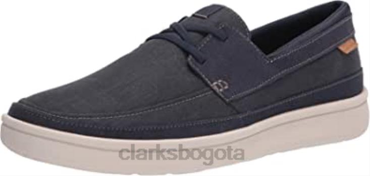 Clarks 0DX8L2623 zapatilla de encaje cantal para hombre clarks azul hombres azul
