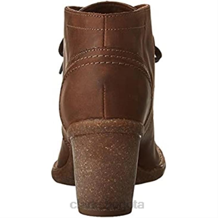 Clarks 0DX8L2624 Bota clarks carleta lyon de nobuk engrasado marrón para mujer mujer nubuck engrasado marrón