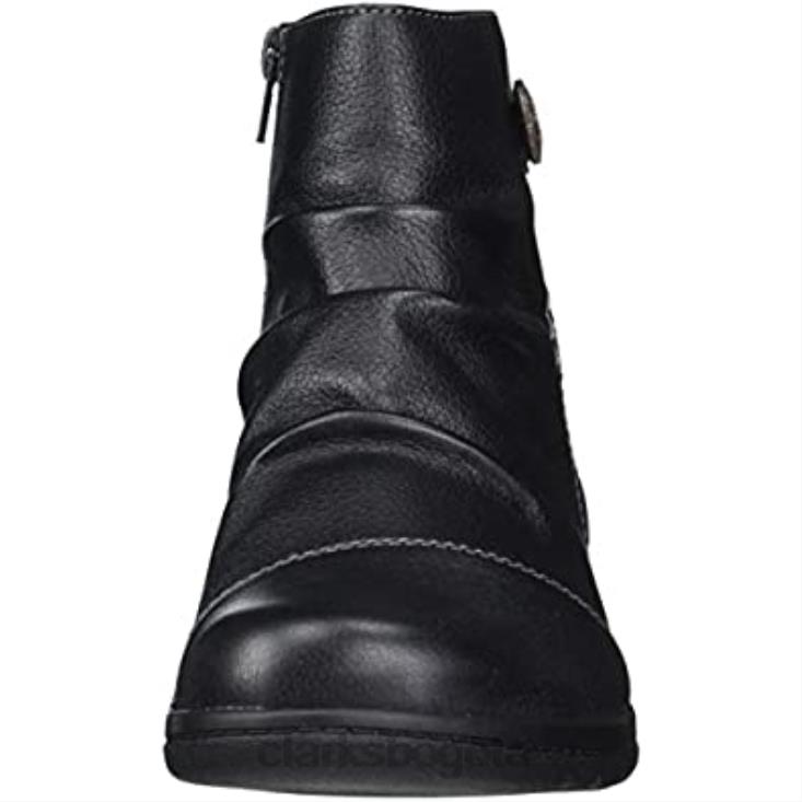Clarks 0DX8L2625 Botín clarks cheyn zoe de piel negro para mujer mujer cuero negro
