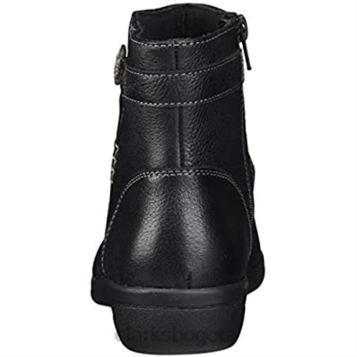 Clarks 0DX8L2625 Botín clarks cheyn zoe de piel negro para mujer mujer cuero negro