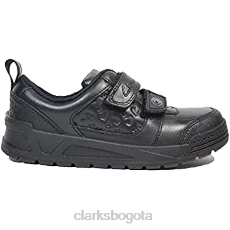 Clarks 0DX8L263 palmer mist niños cuero negro zapatos escolares con tema pokémon para niños clarks negro niños negro