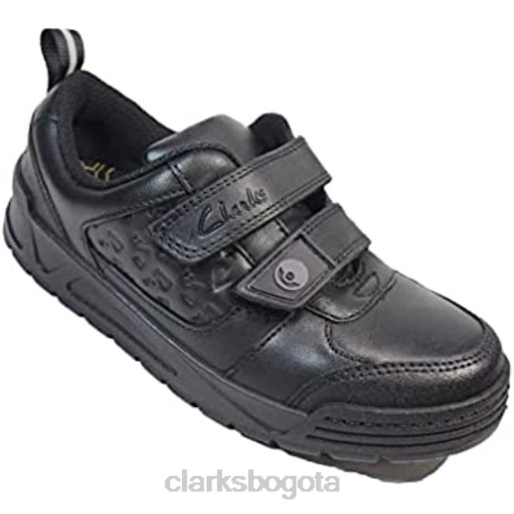 Clarks 0DX8L263 palmer mist niños cuero negro zapatos escolares con tema pokémon para niños clarks negro niños negro