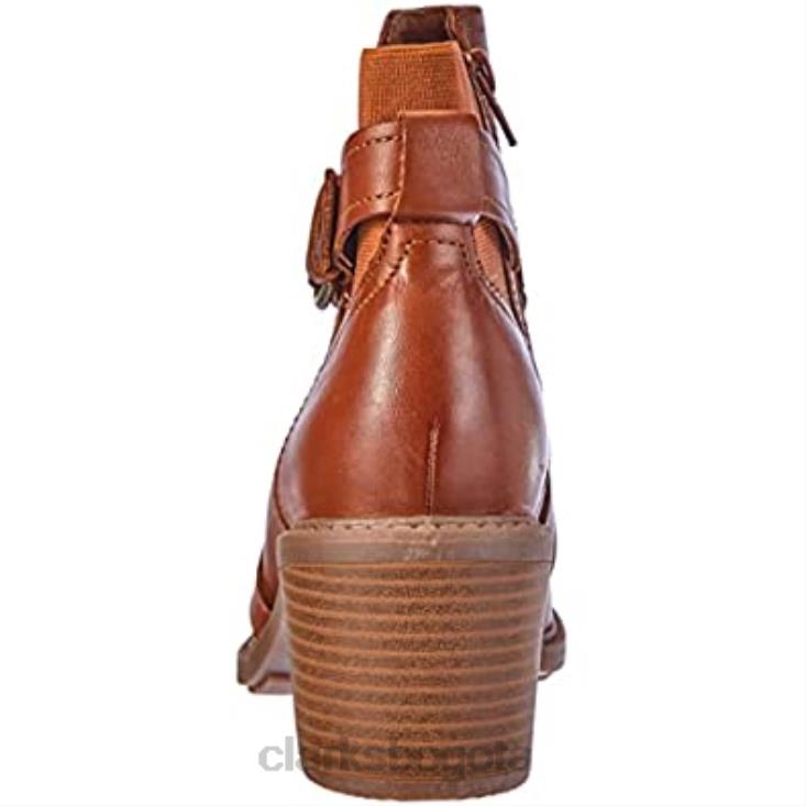 Clarks 0DX8L2634 Botín clarks mujer scene strap piel caramelo mujer cuero caramelo