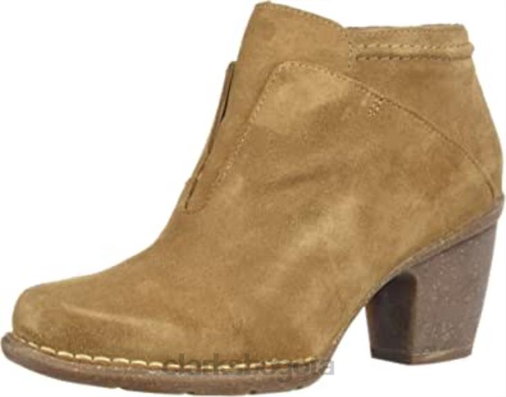 Clarks 0DX8L2635 Bota clarks carleta york de ante color canela para mujer mujer gamuza color canela