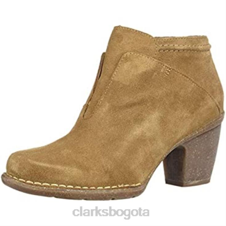 Clarks 0DX8L2635 Bota clarks carleta york de ante color canela para mujer mujer gamuza color canela
