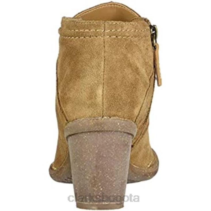 Clarks 0DX8L2635 Bota clarks carleta york de ante color canela para mujer mujer gamuza color canela
