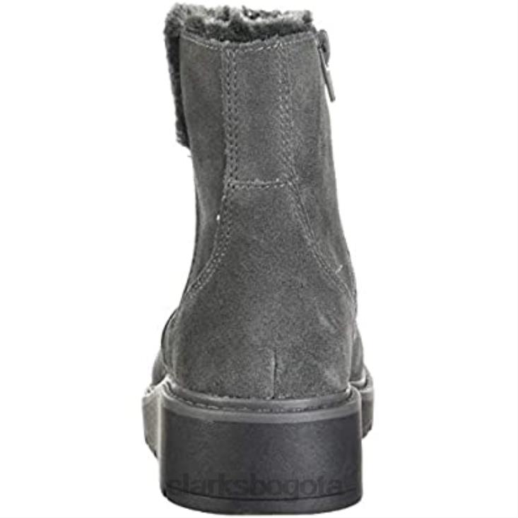 Clarks 0DX8L2638 Botín mujer ivery jet gris oscuro ante forrado cálido clarks mujer gamuza con forro cálido gris oscuro