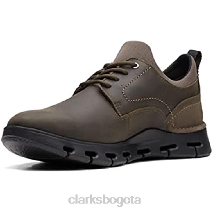 Clarks 0DX8L2639 zapatos clarks naturaleza x dos nobuk verde oliva para hombre hombres