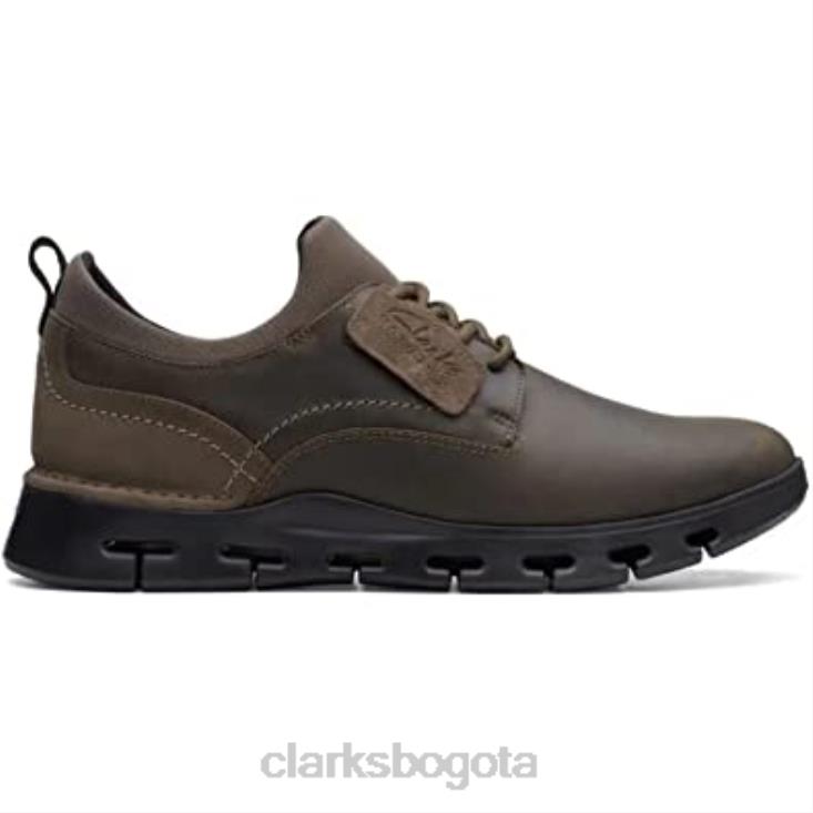 Clarks 0DX8L2639 zapatos clarks naturaleza x dos nobuk verde oliva para hombre hombres