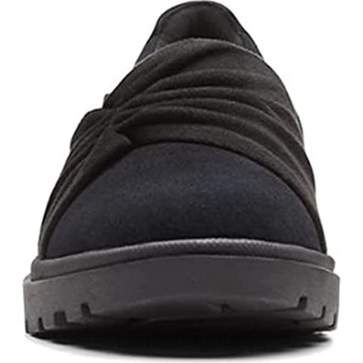 Clarks 0DX8L2645 mocasín estilo calla mujer plano clarks ante negro mujer ante negro