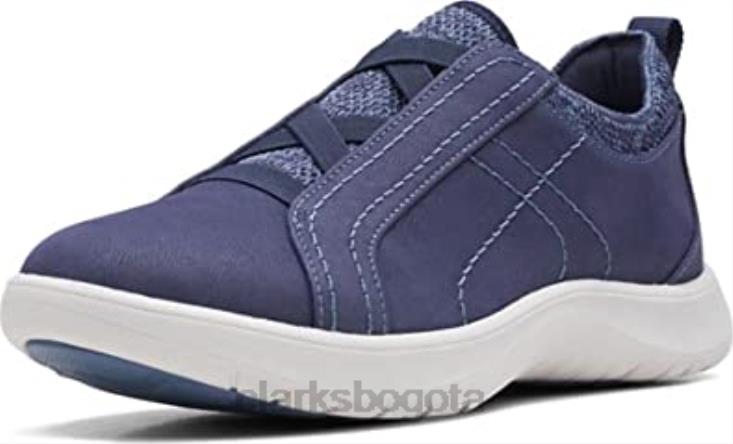 Clarks 0DX8L2650 Clarks Adella Trace Oxford planas para mujer textil azul marino oscuro mujer textil azul marino oscuro
