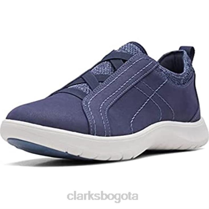 Clarks 0DX8L2650 Clarks Adella Trace Oxford planas para mujer textil azul marino oscuro mujer textil azul marino oscuro