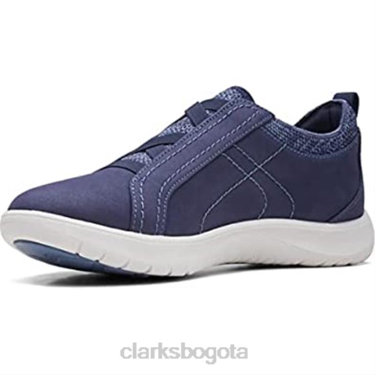 Clarks 0DX8L2650 Clarks Adella Trace Oxford planas para mujer textil azul marino oscuro mujer textil azul marino oscuro