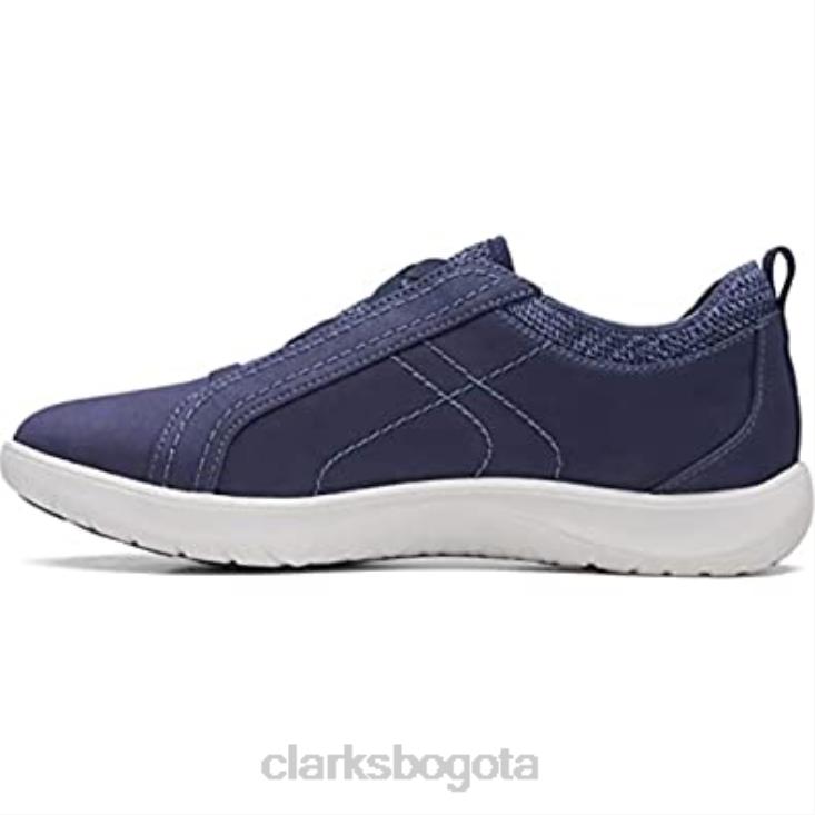 Clarks 0DX8L2650 Clarks Adella Trace Oxford planas para mujer textil azul marino oscuro mujer textil azul marino oscuro