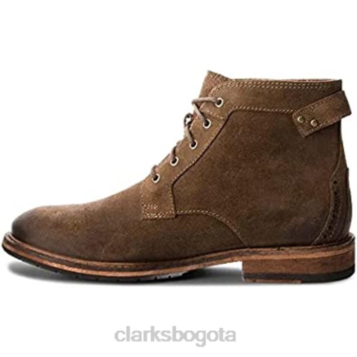 Clarks 0DX8L2654 botas clarkdale bud caqui de ante premium de cuero g fit para hombre verde clarks hombres verde