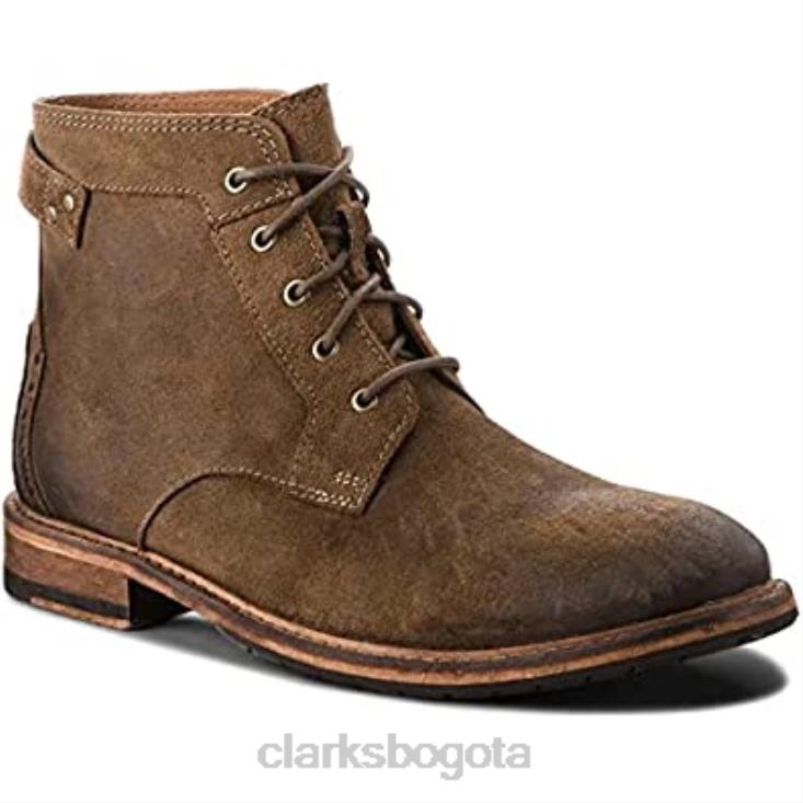 Clarks 0DX8L2654 botas clarkdale bud caqui de ante premium de cuero g fit para hombre verde clarks hombres verde