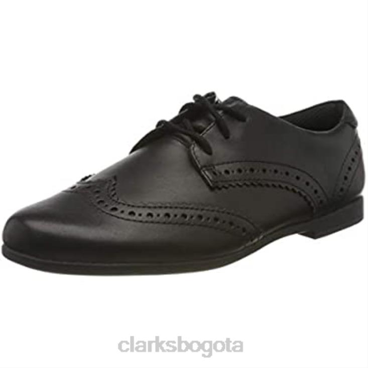 Clarks 0DX8L2672 botas clarks negras sami walk k derbys para niña niños cuero negro cuero negro