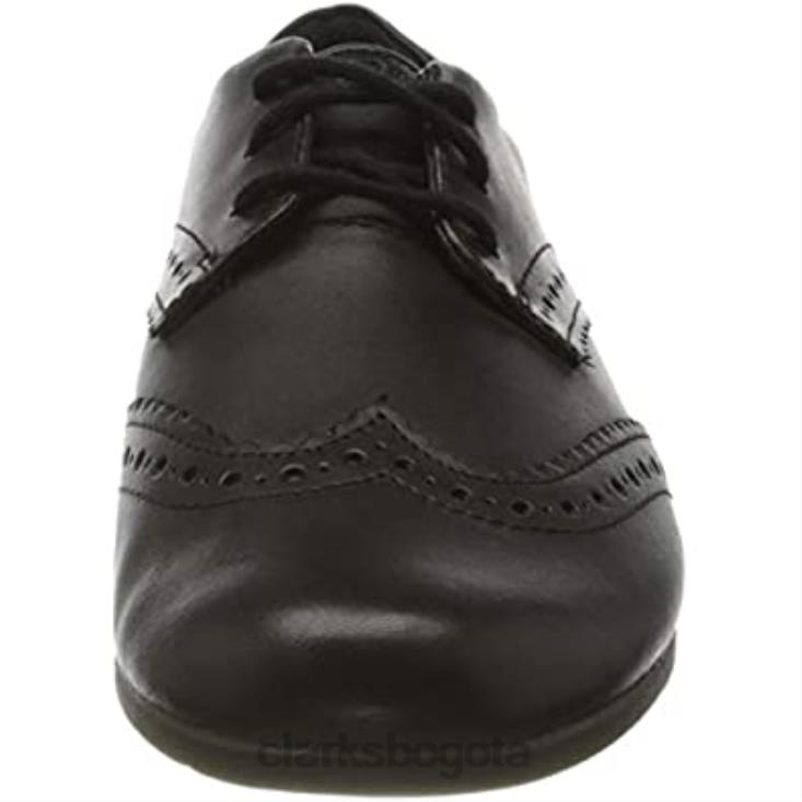 Clarks 0DX8L2672 botas clarks negras sami walk k derbys para niña niños cuero negro cuero negro