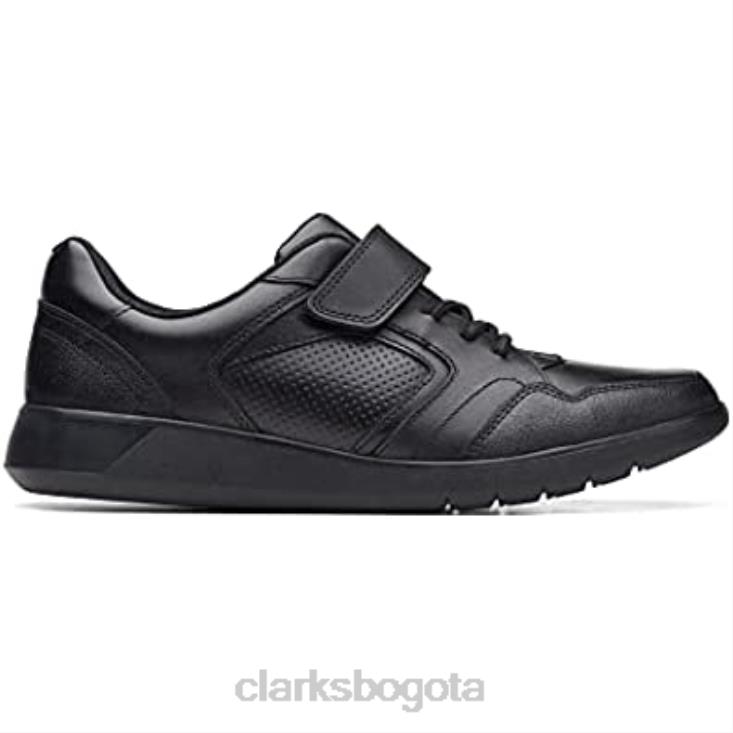 Clarks 0DX8L2674 clarks scape bright zapatos de cuero juvenil negro unisexo