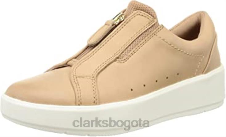 Clarks 0DX8L2675 Zapatilla clarks layton rae de piel praliné para mujer mujer cuero praliné
