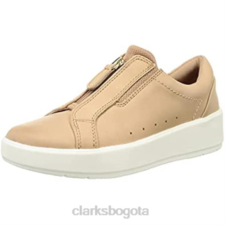 Clarks 0DX8L2675 Zapatilla clarks layton rae de piel praliné para mujer mujer cuero praliné