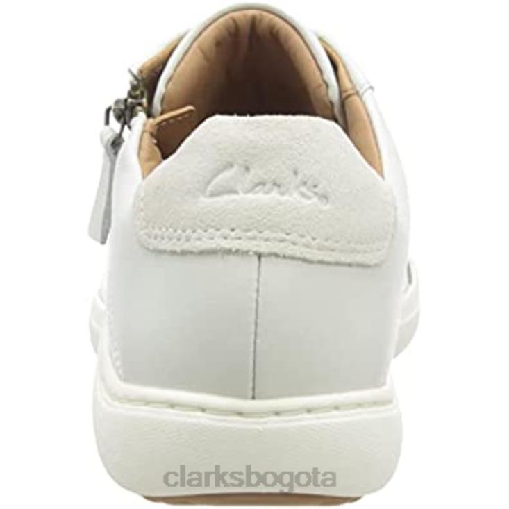 Clarks 0DX8L2676 Zapatilla Nalle Lace Mujer Piel Blanca Clarks mujer cuero blanco