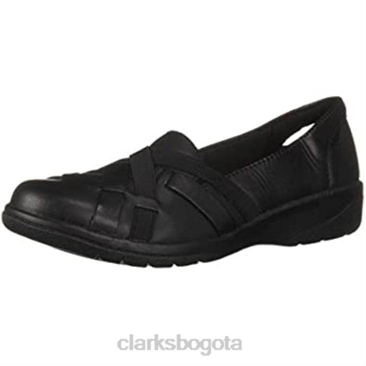 Clarks 0DX8L2677 mocasines clarks cheyn creek para mujer de cuero negro mujer cuero negro