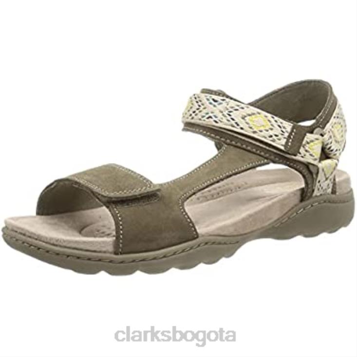 Clarks 0DX8L2680 Sandalia clarks amanda step de gamuza verde oliva para mujer mujer ante oliva