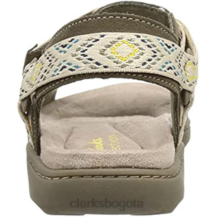 Clarks 0DX8L2680 Sandalia clarks amanda step de gamuza verde oliva para mujer mujer ante oliva