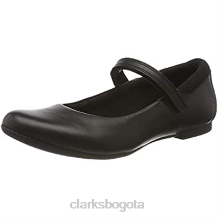 Clarks 0DX8L2681 Bailarinas clarks scala Dawn y de niña en negro niños cuero negro