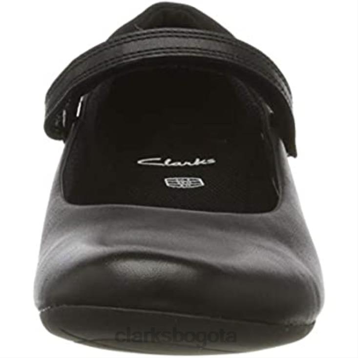Clarks 0DX8L2681 Bailarinas clarks scala Dawn y de niña en negro niños cuero negro