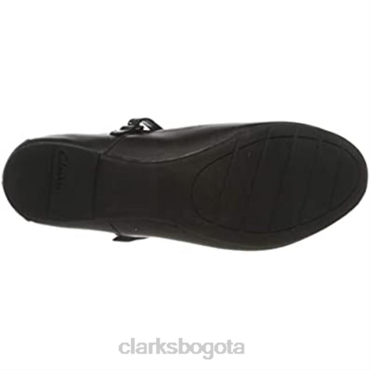 Clarks 0DX8L2681 Bailarinas clarks scala Dawn y de niña en negro niños cuero negro