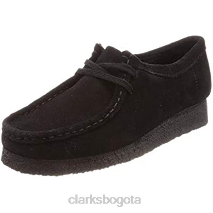 Clarks 0DX8L2682 Botas chukka clarks wallabee para mujer en negro mujer ante negro