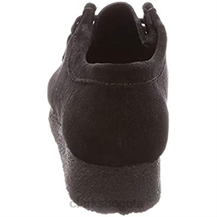 Clarks 0DX8L2682 Botas chukka clarks wallabee para mujer en negro mujer ante negro